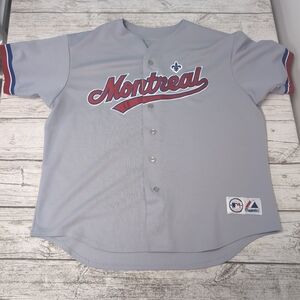 Vintage Majestic Montreal Expos MBA Button Up Jersey